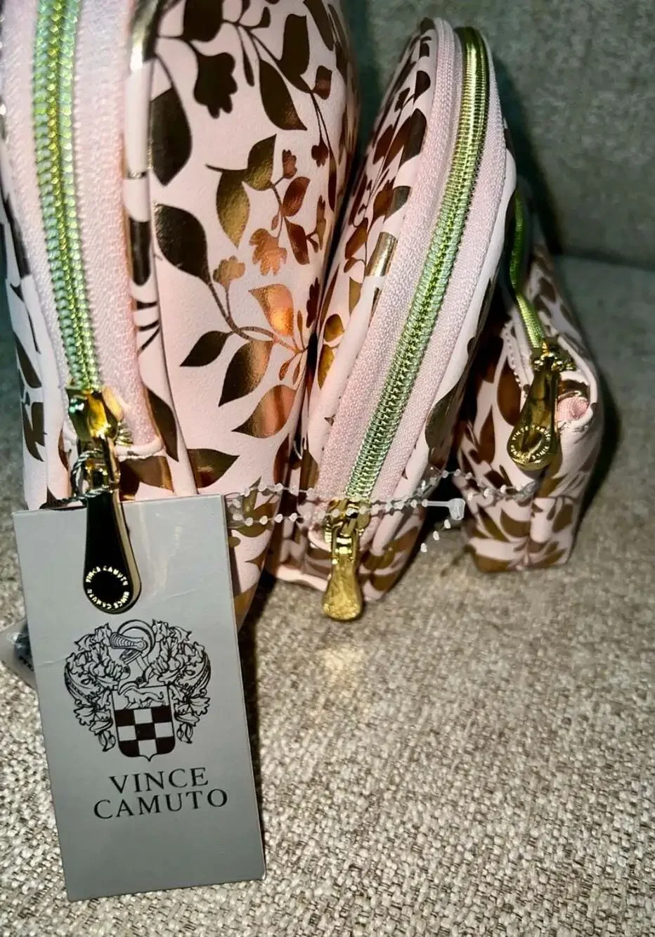 Vince Camuto Floral Print Cosmetic Bag Set